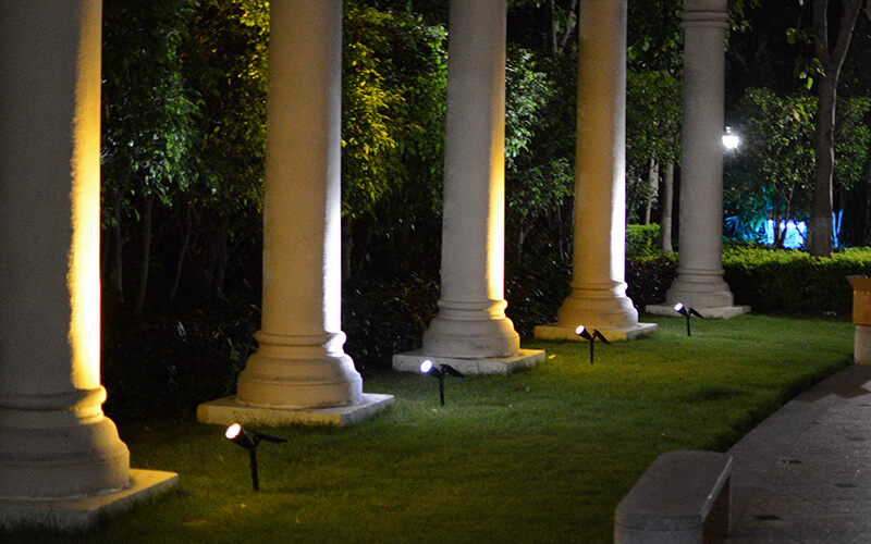 人体感应IPX5花园壁挂太阳能地插灯