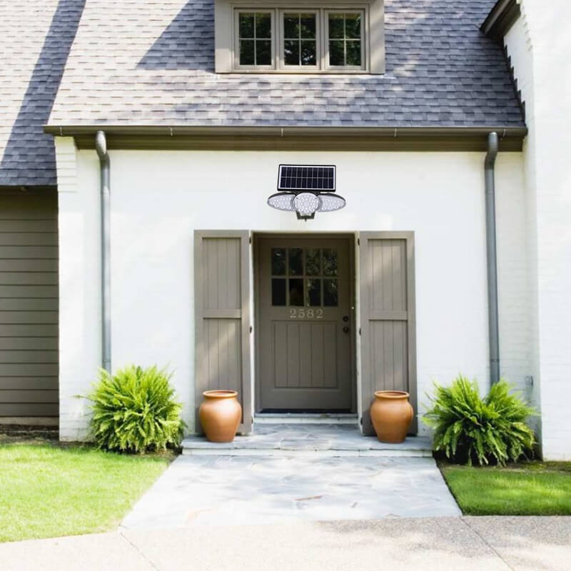 人体感应三面发光太阳能壁灯