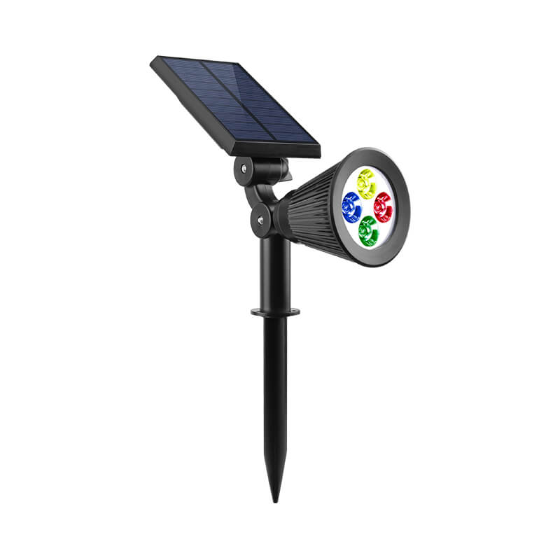 4LED彩光壁装地插太阳能射树灯
