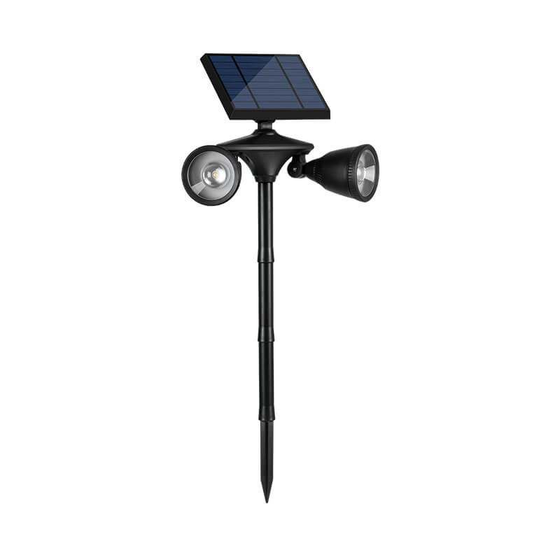 新款落日光效双头可旋转庭院草坪射灯
